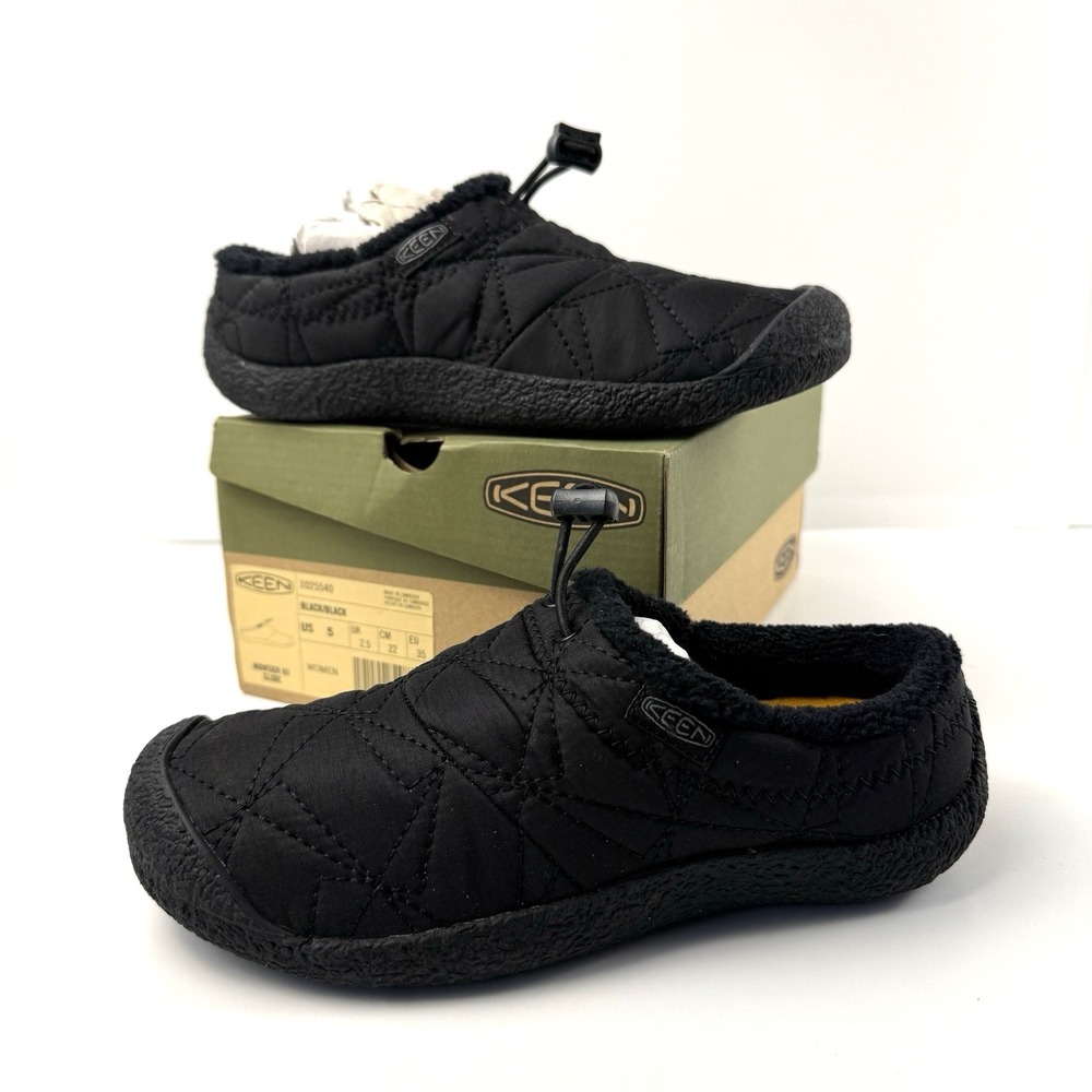 Keen Howser III Slide Black Women's Size 5 Clog Slipper Comfy‎ Warm Outdoors